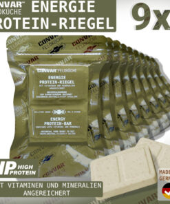 High Energy Noodrantsoen Licht Gezouten met Extra Vitamines 10 jaar Houdbaar, Militaire Standaard (Per doos van 9 stuks)