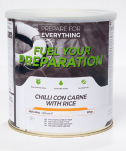Noodrantsoen Chili con carne met rijst (GROOT blik 25 jaar houdbaar, 8 maaltijden)