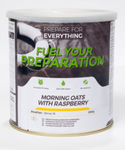 Noodrantsoen havermout met framboos (GROOT blik 25 jaar houdbaar, 18 porties)