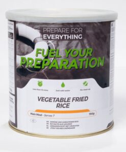 Groenten met gebakken rijst (GROOT blik, 7 maaltijden, 25 jaar houdbaar)