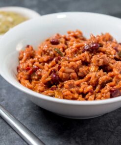 Alternative view of Vegetarische Chili met rijst (GROOT blik, 7 maaltijden, 25 jaar houdbaar)