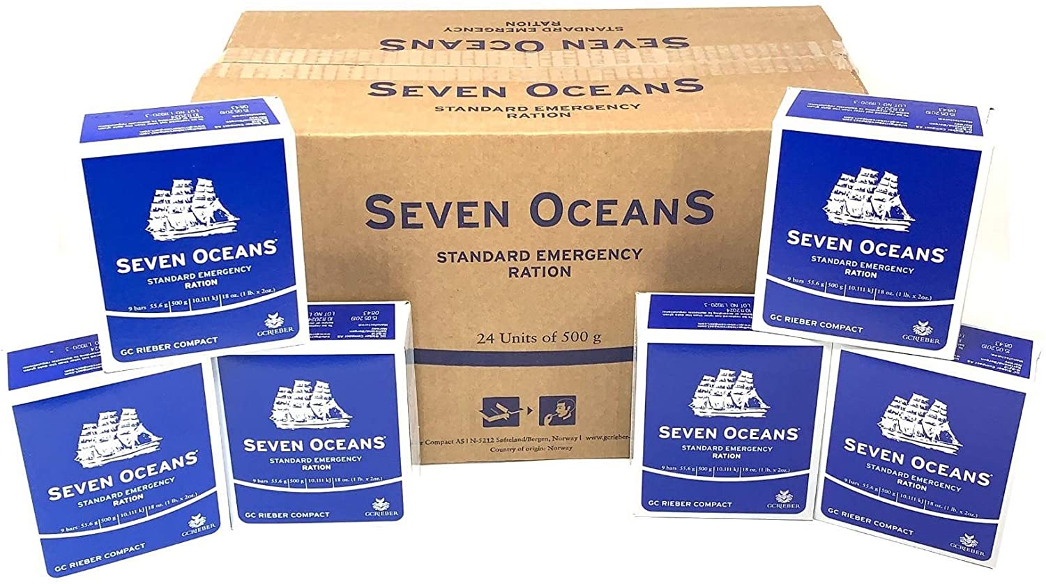 Seven Oceans noodrantsoen 500 gram (24 doosjes, 12 kilo met korting)